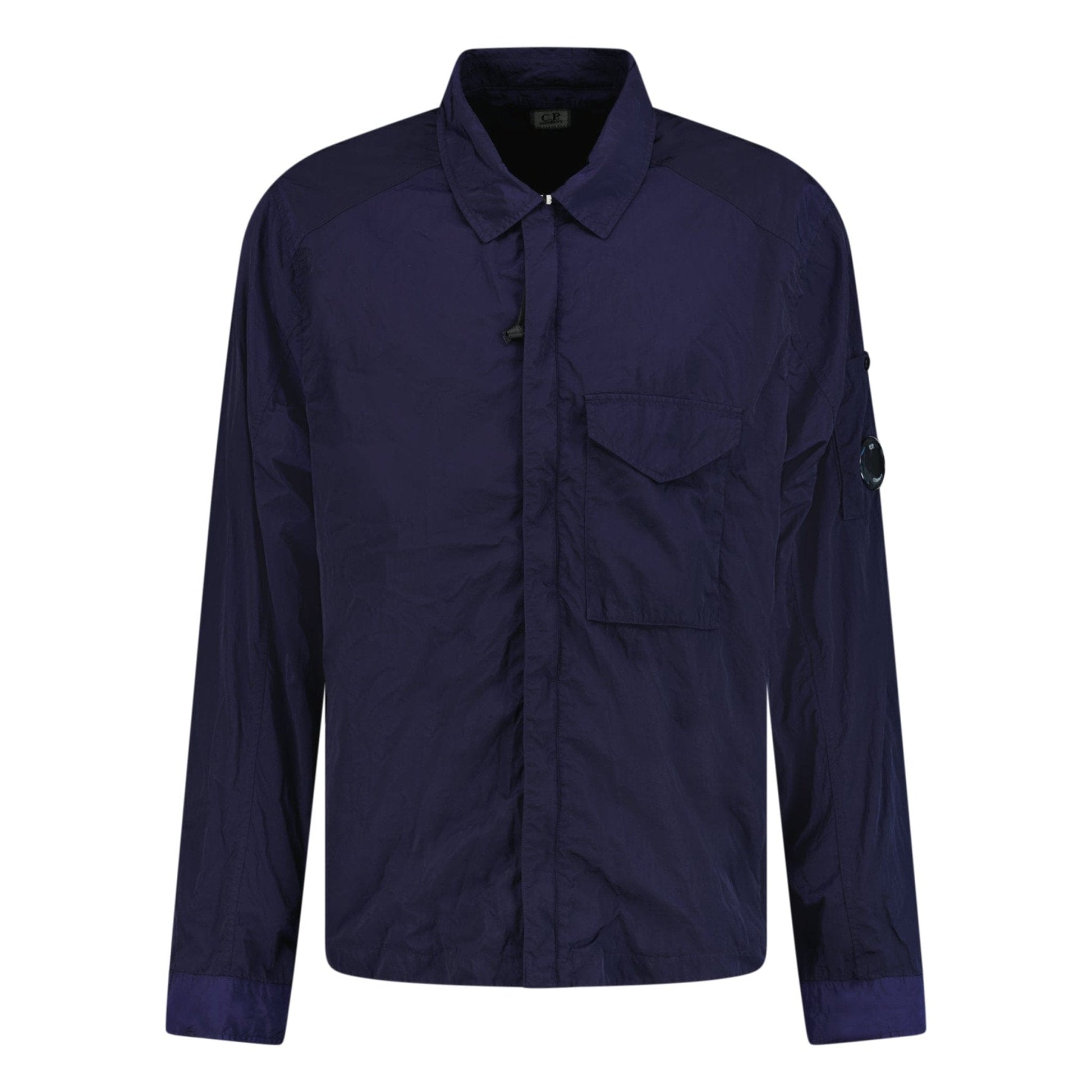 CP Company Lens Chrome Zip-Up Jacket Midnight Blue - Kick Game