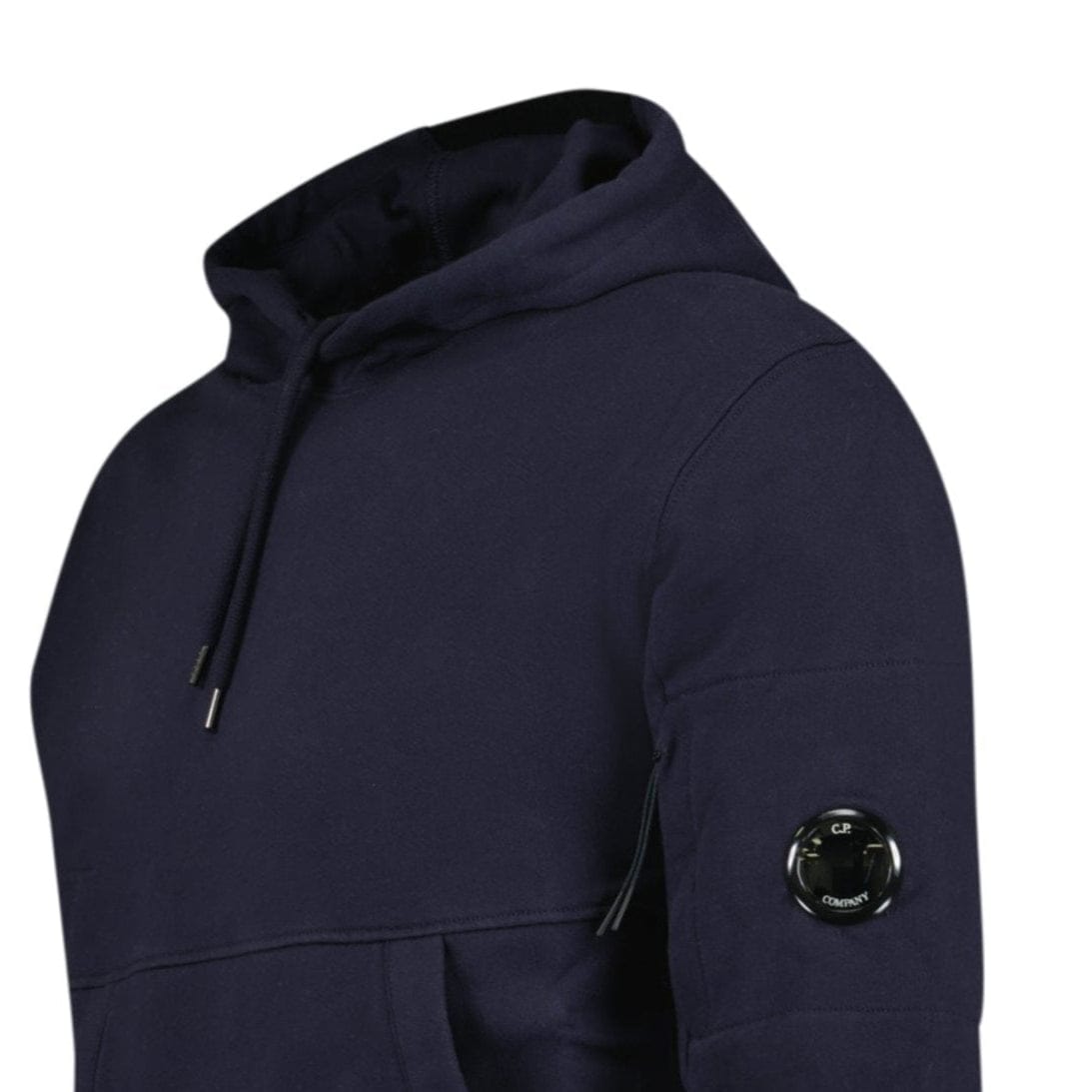 CP Company Lens Diagonal Raised Hooded Fleece Navy - Kick Game