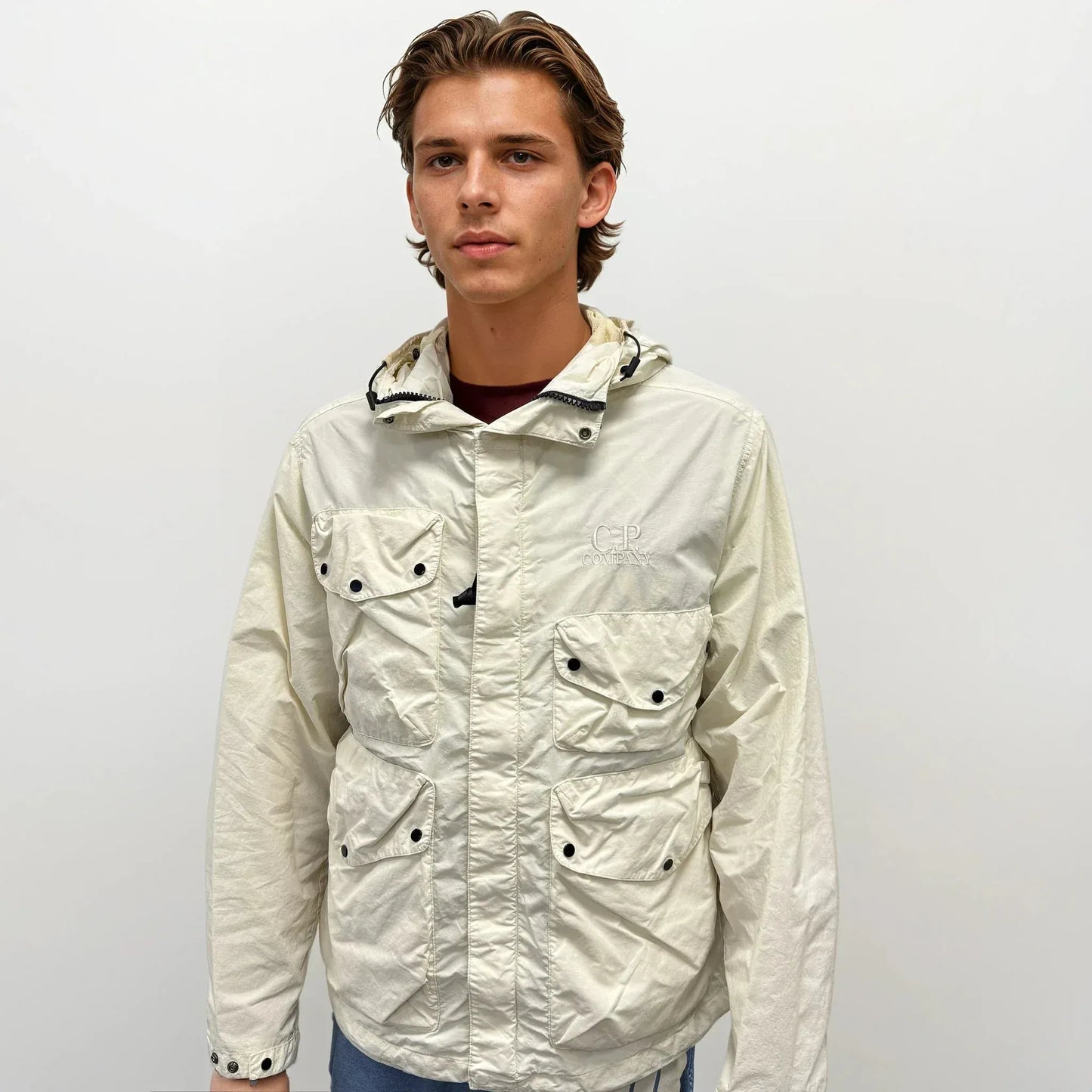 CP Company Pistachio Shell Flatt Nylon Goggle Jacket - Kick Game