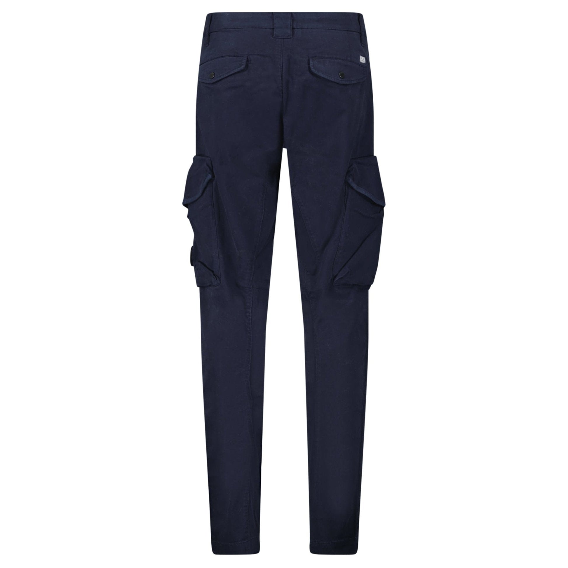 CP Company Stretch Sateen Ergonomic Lens Cargo Pants in Navy - Kick Game