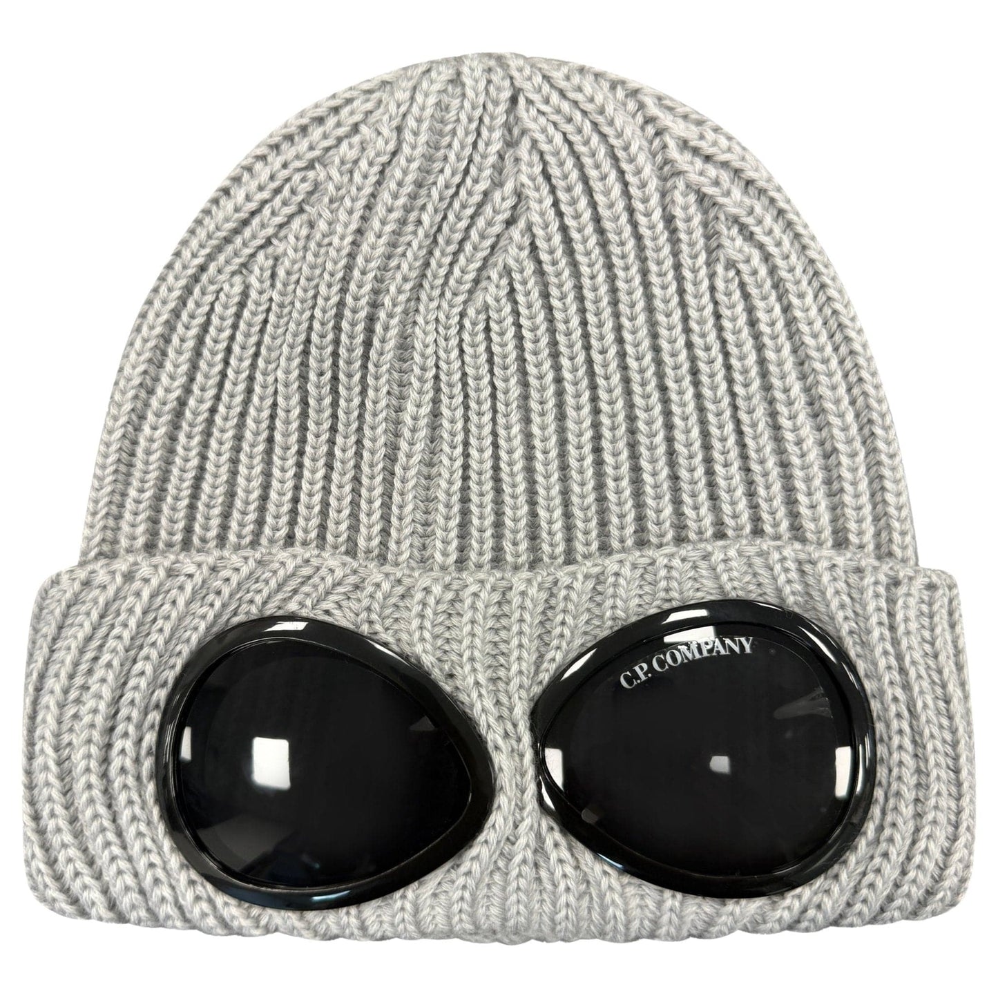 CP Company Wool Goggle Beanie Moon Melange Grey - Kick Game