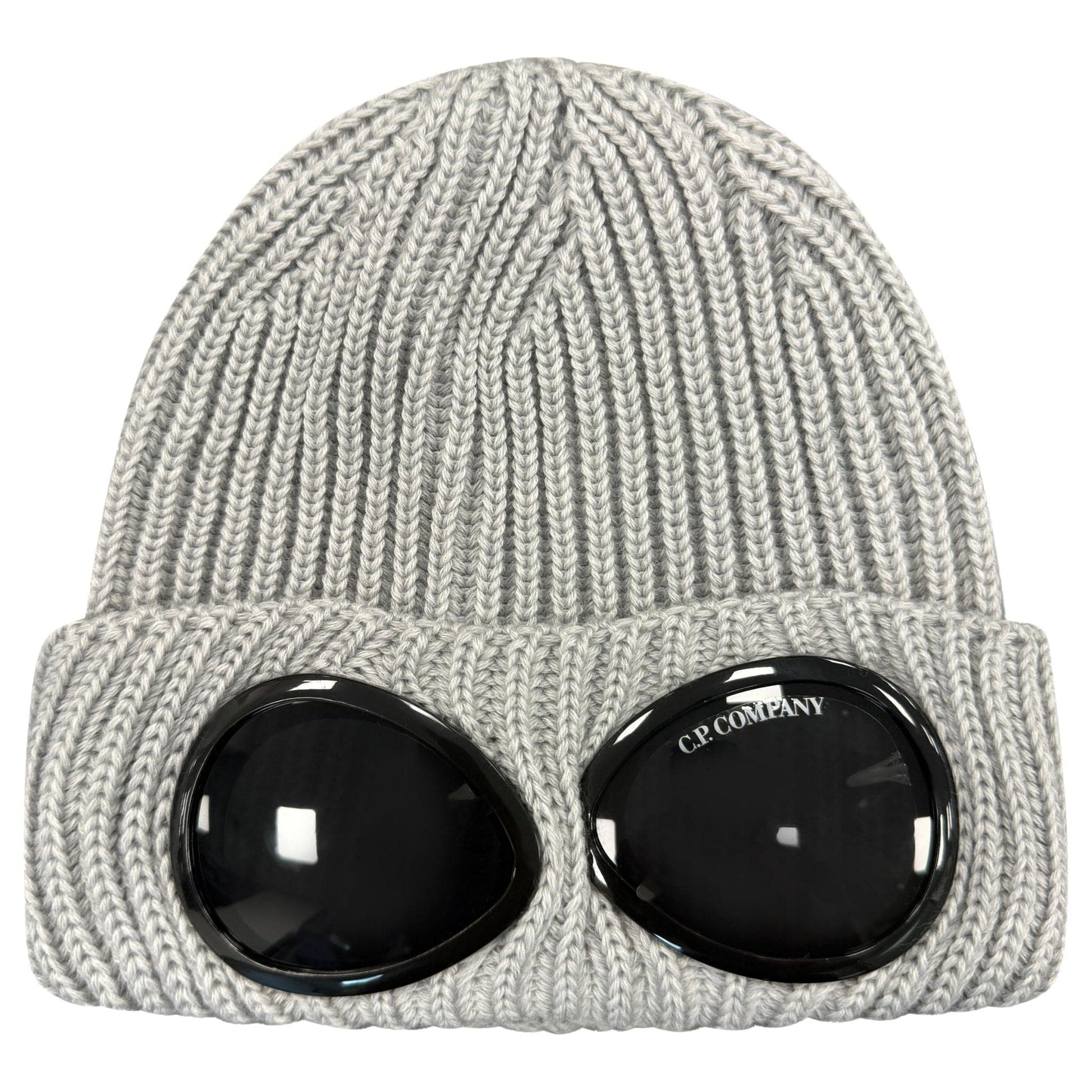 CP Company Wool Goggle Beanie Moon Melange Grey - Kick Game