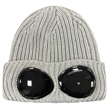 CP Company Wool Goggle Beanie Moon Melange Grey - Kick Game