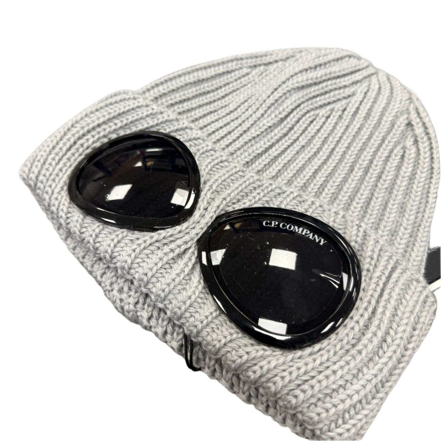 CP Company Wool Goggle Beanie Moon Melange Grey - Kick Game