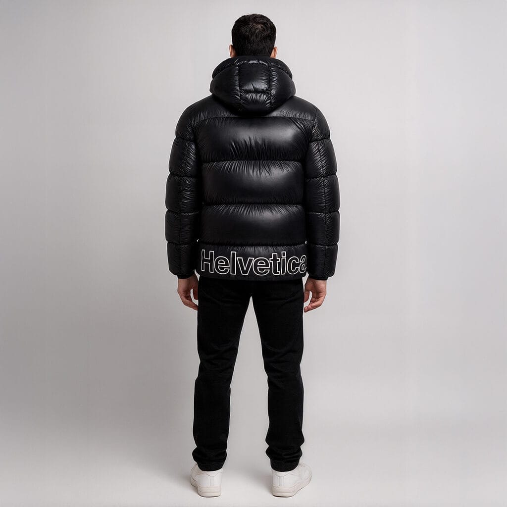 Helvetica Mountain Pioneers Edge Hooded Down Jacket - Kick Game