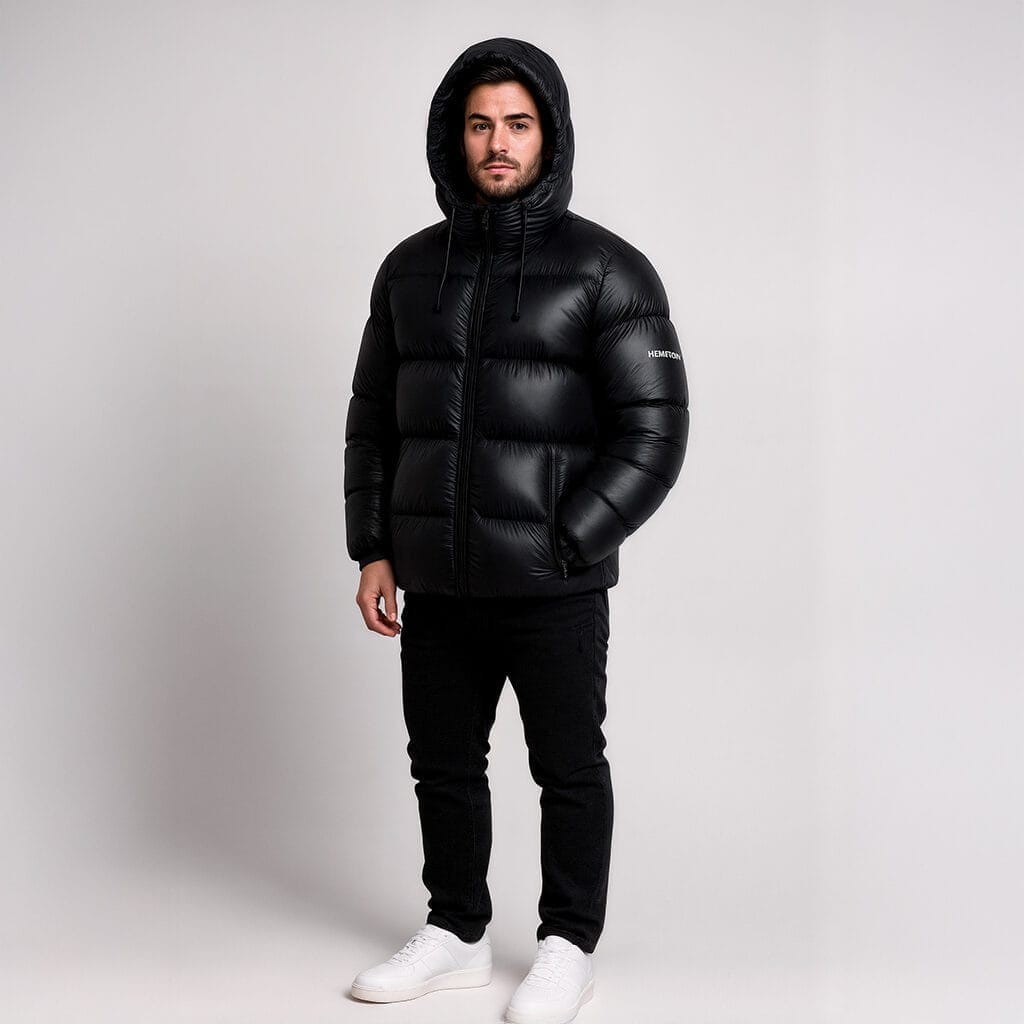 Helvetica Mountain Pioneers Edge Hooded Down Jacket - Kick Game