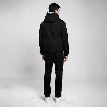 Helvetica Mountain Pioneers Eyeblock Hooded Windbreaker Jacket - Kick Game