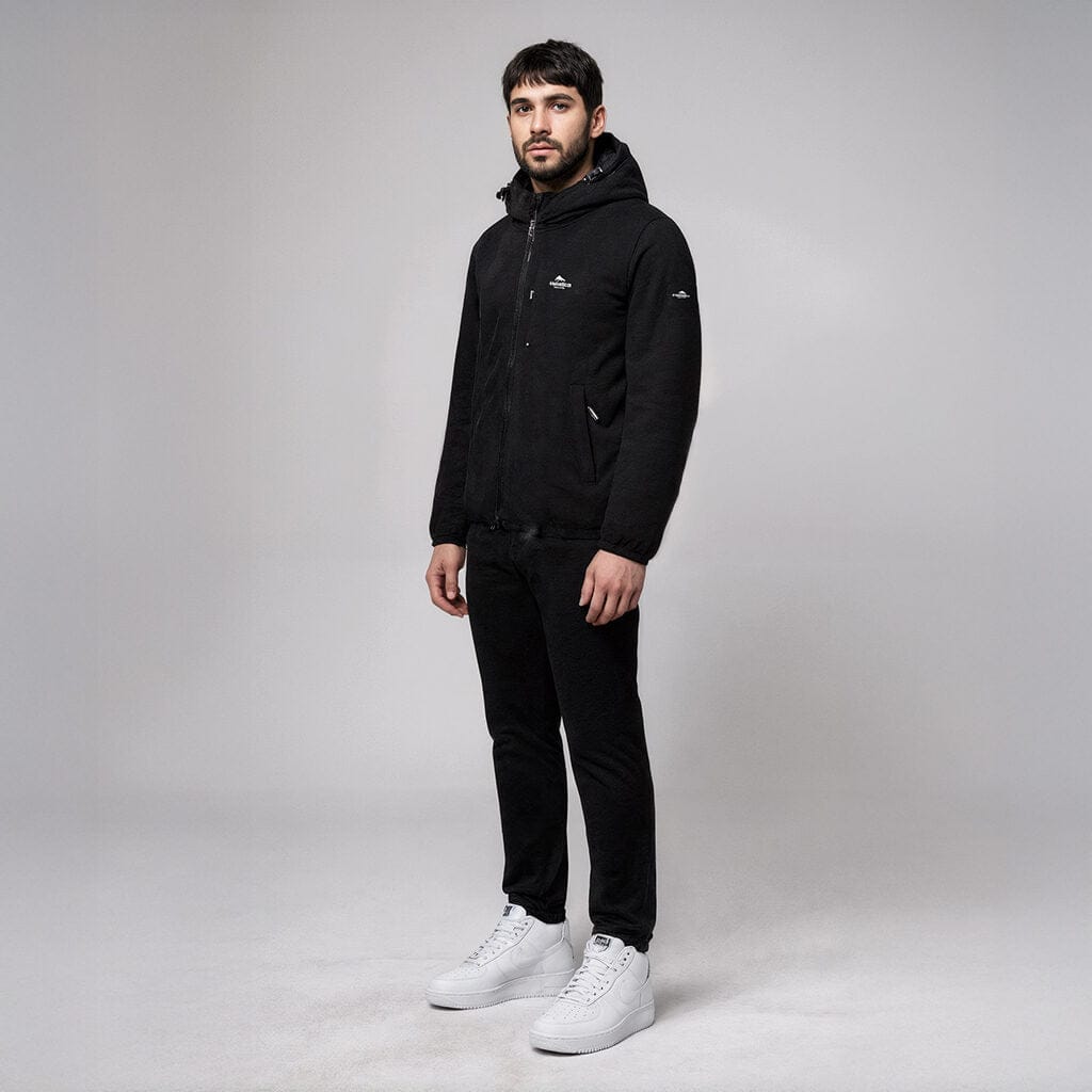 Helvetica Mountain Pioneers Eyeblock Hooded Windbreaker Jacket - Kick Game
