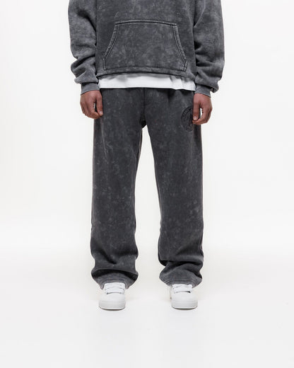 Magiri Embroidered Acid Wash Joggers 'Washed Grey' - Kick Game