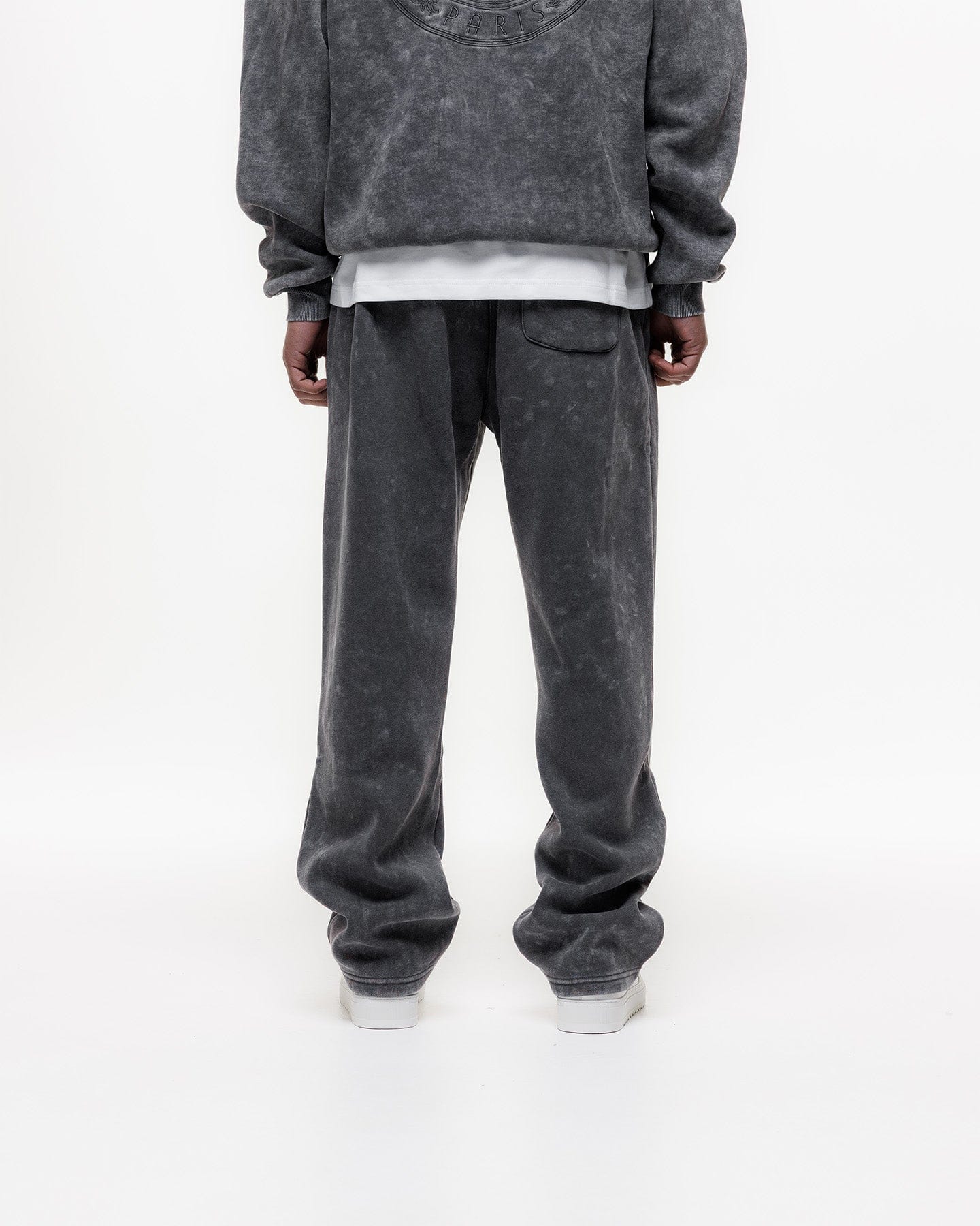 Magiri Embroidered Acid Wash Joggers 'Washed Grey' - Kick Game