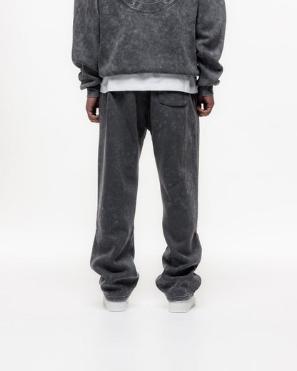 Magiri Embroidered Acid Wash Joggers 'Washed Grey' - Kick Game