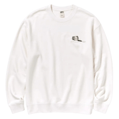 KAWS x UNIQLO UT Graphic Sweatshirt 'White' - Kick Game