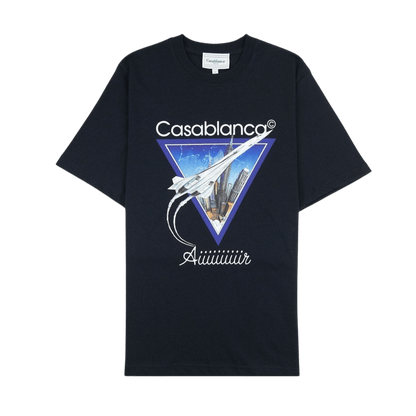 Casablanca 'Aiiiiiir' Printed T Shirt 'Navy' - Kick Game