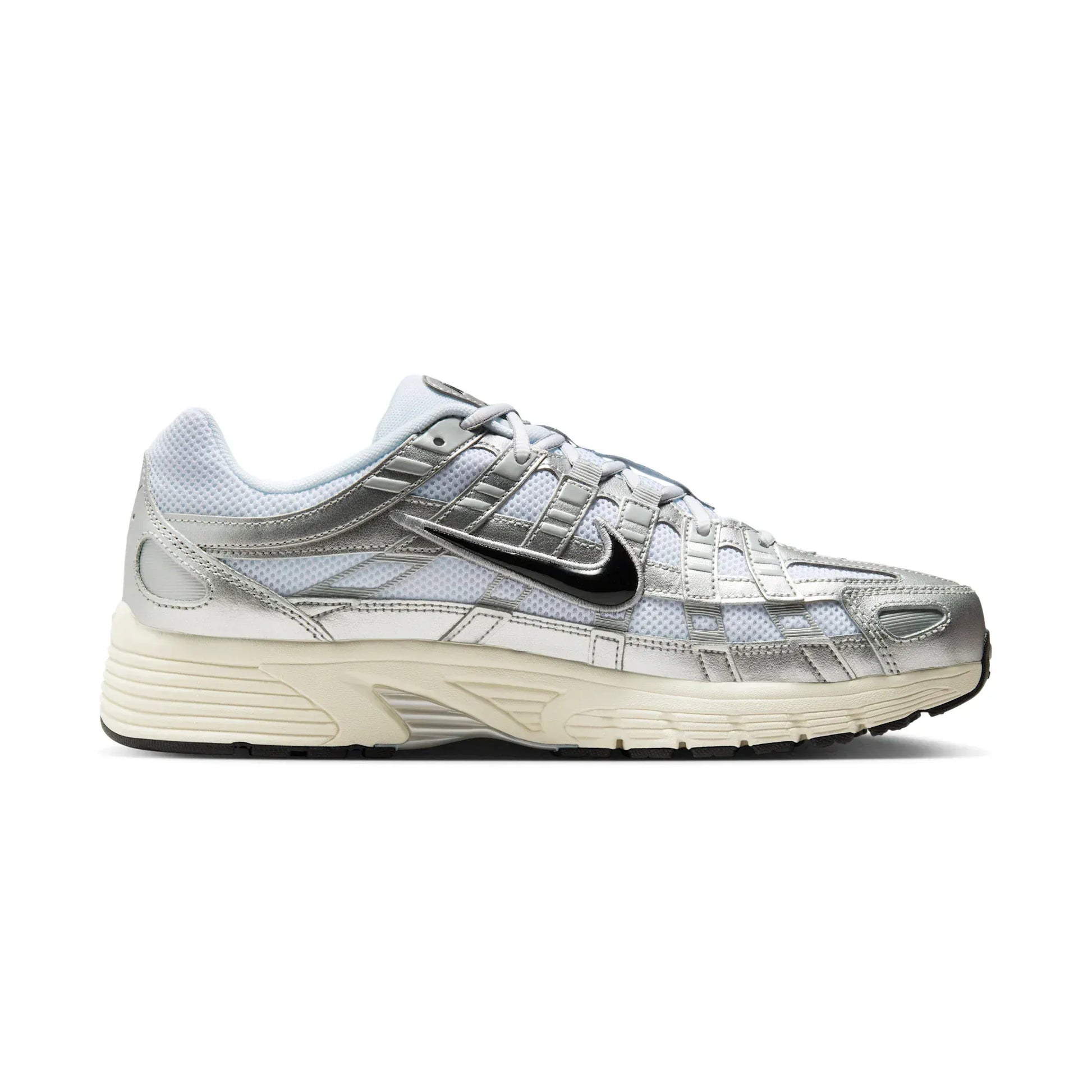 Nike P-6000 White Metallic Silver Flat Silver Black - Kick Game