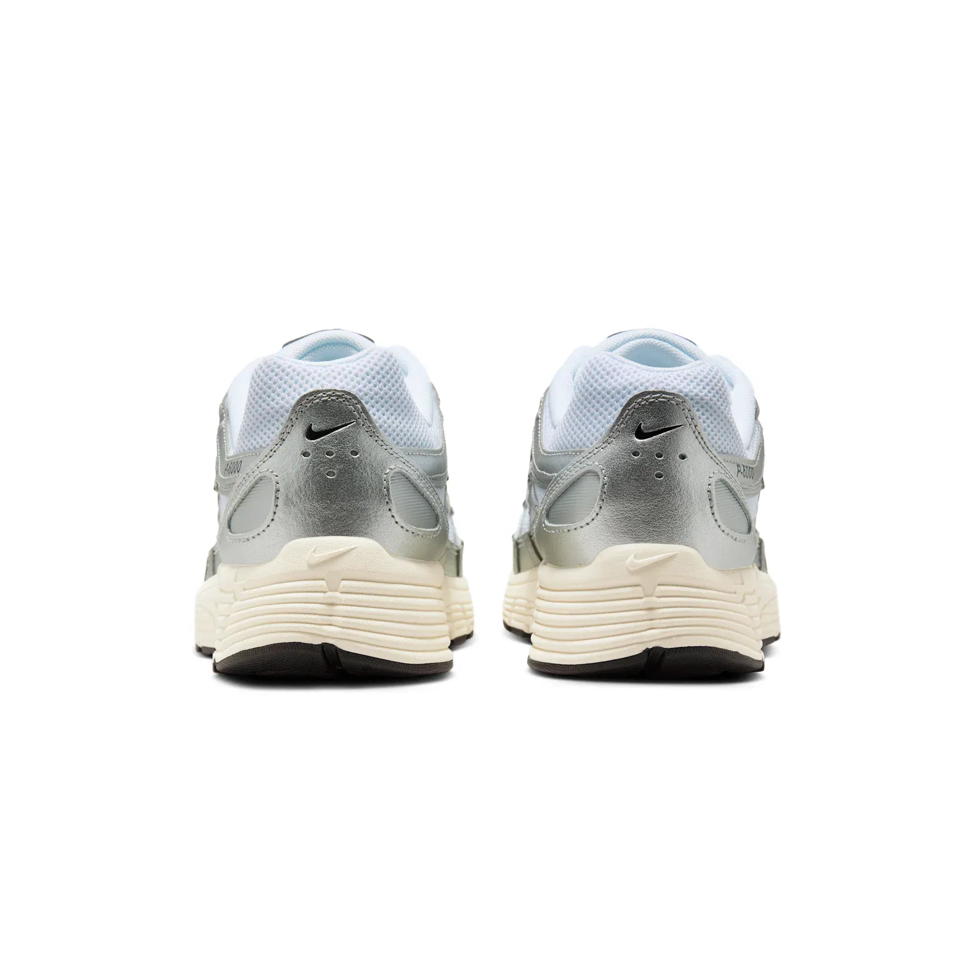 Nike P-6000 White Metallic Silver Flat Silver Black - Kick Game