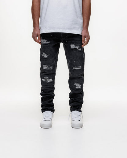 Magiri Noir Ripped Slim Jeans 'Black' - Kick Game