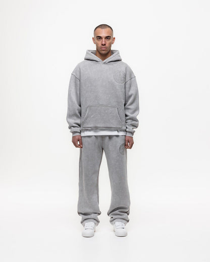 Magiri Embroidered Acid Wash Joggers 'Washed Oatmeal' - Kick Game