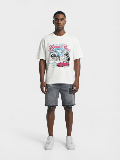 Legende Paris OVERNIGHT SKETCH T-SHIRT - WHITE - Kick Game