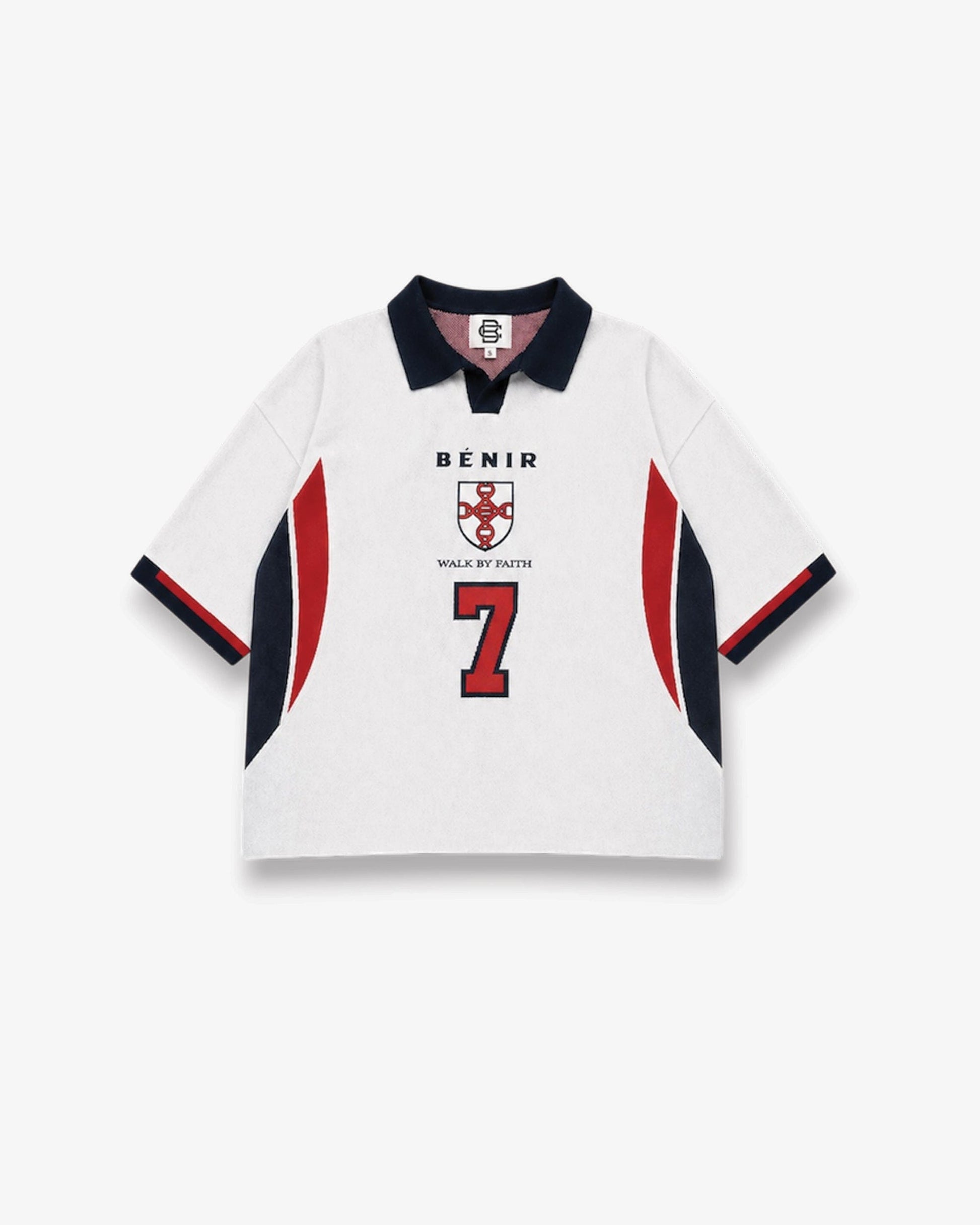 98 Becks inspired knit Jersey - White - Kick Game