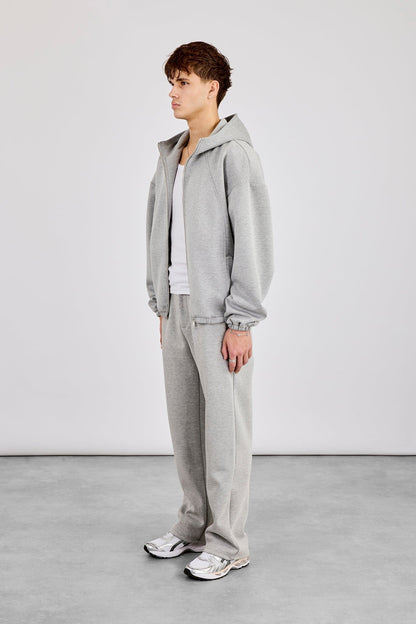 Cernucci Zip Hooded Panelled Scuba Jacket & Relaxed Scuba Trouser - Grey - Kick Game