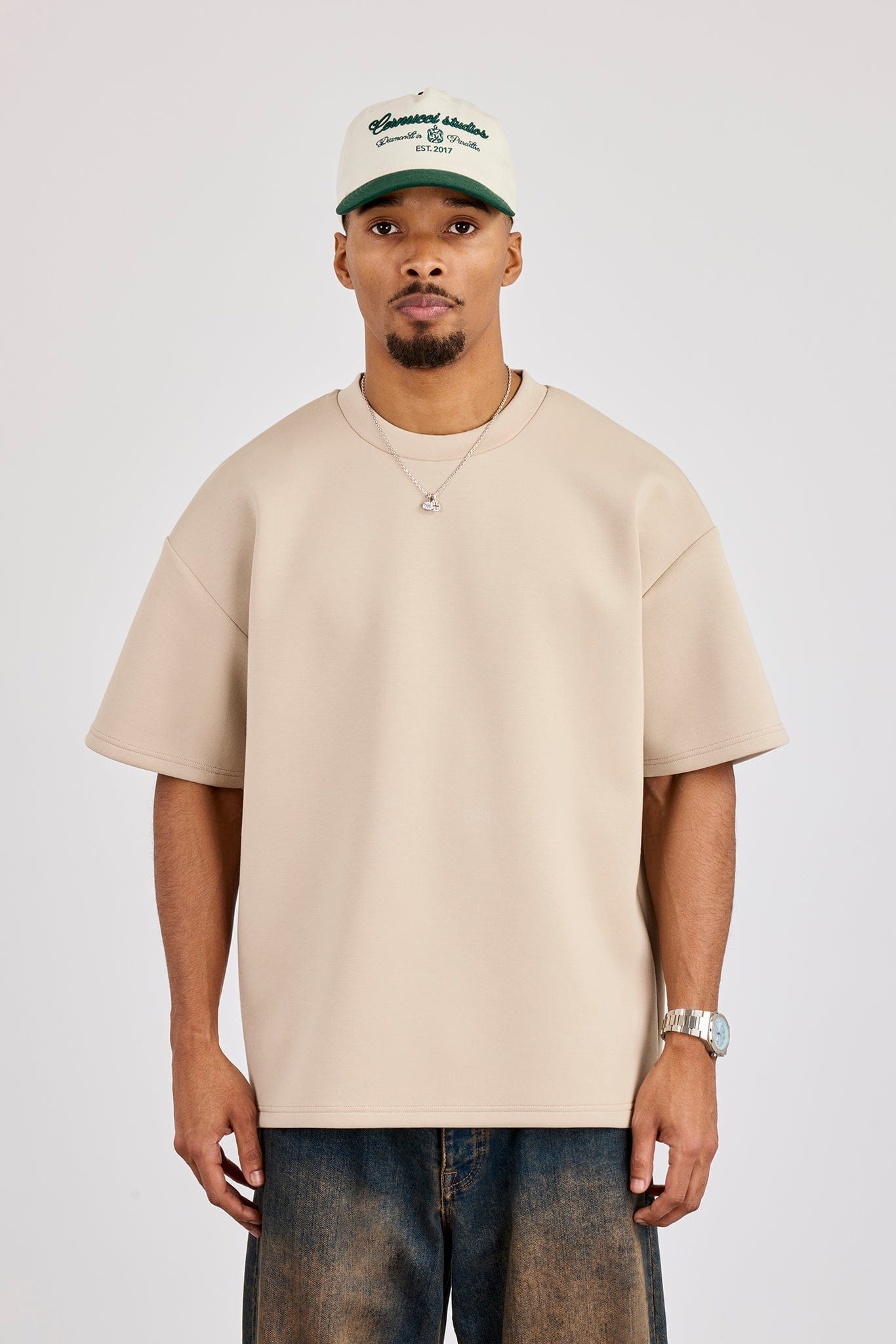 Scuba Oversized T-Shirt - Stone - Kick Game