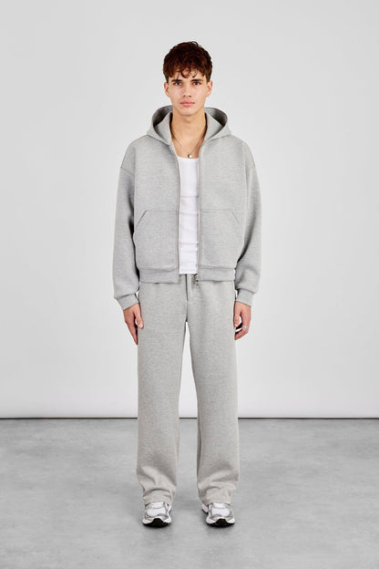 Cernucci Scuba Zip Through Boxy Hoodie & Relaxed Scuba Trouser - Grey - Kick Game