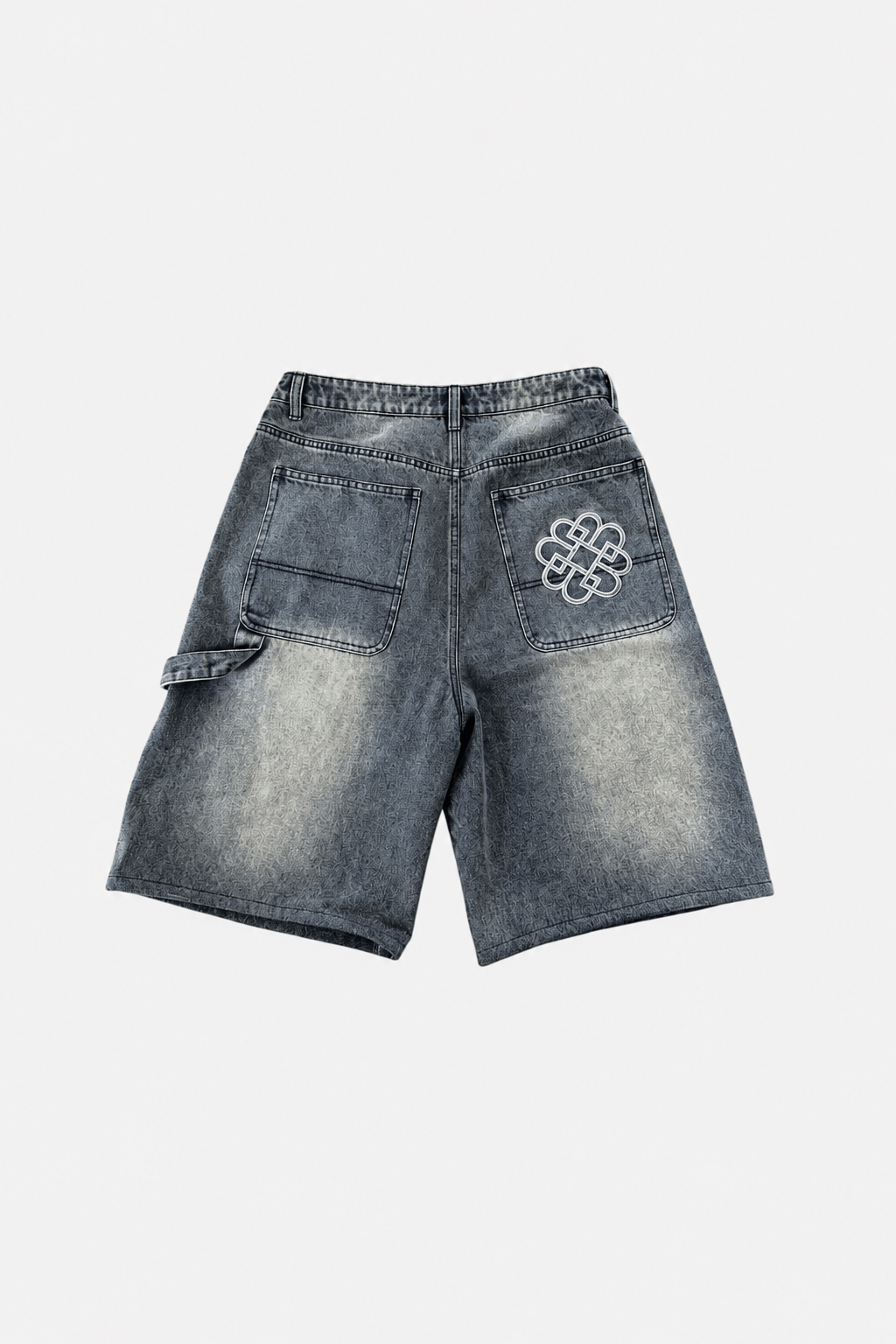 Oversized Denim Jorts - Rust Blue - Kick Game