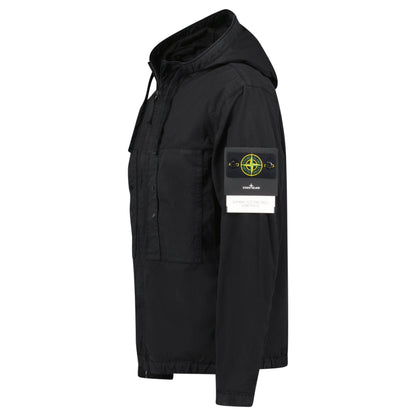 Stone Island Black Chest Pocket Hooded Jacket - Kick Game