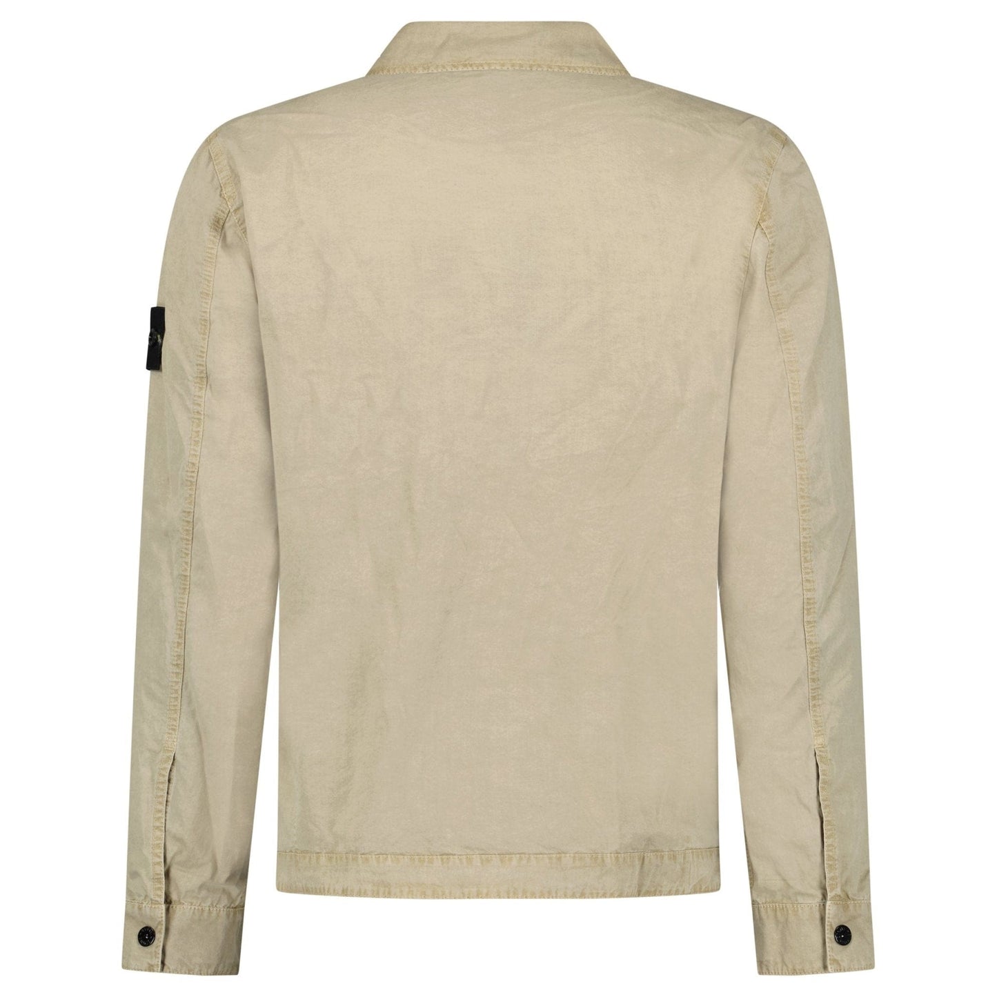 Stone Island Brushed Organic Cotton Canvas Overshirt in Desert - Kick Game