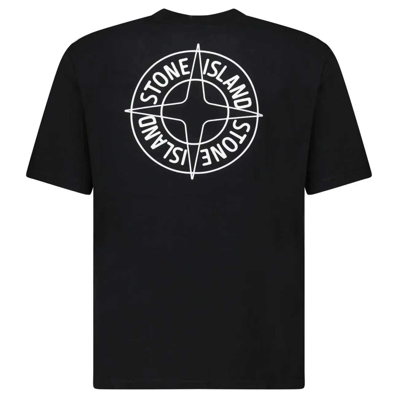 Stone Island Compass-Print Crewneck T-Shirt in Black - Kick Game