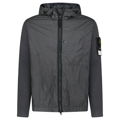 Stone Island Crinkle Reps R-NY Wind Resistant Jacket in Lead Grey - Kick Game