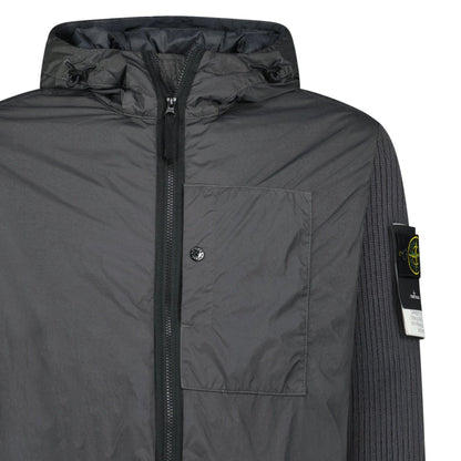 Stone Island Crinkle Reps R-NY Wind Resistant Jacket in Lead Grey - Kick Game