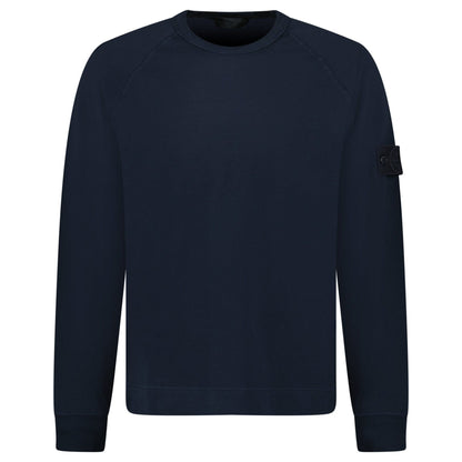 Stone Island Ghost Badge Crewneck Sweatshirt Navy - Kick Game