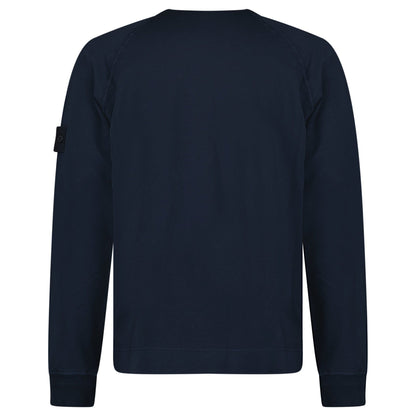 Stone Island Ghost Badge Crewneck Sweatshirt Navy - Kick Game