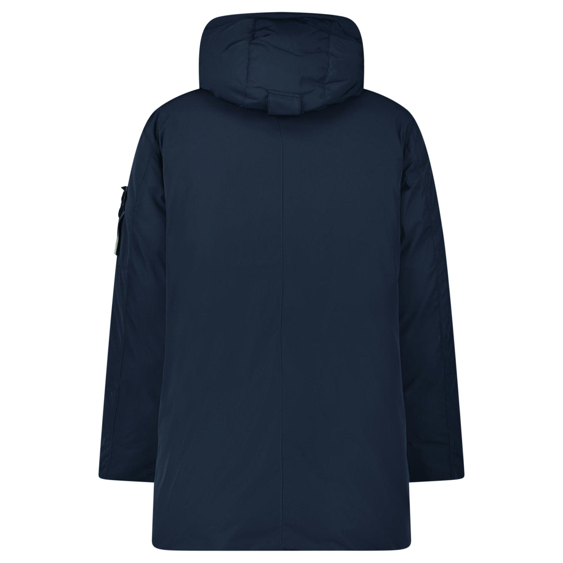 Stone Island Micro Twill Long Parka in Navy - Kick Game