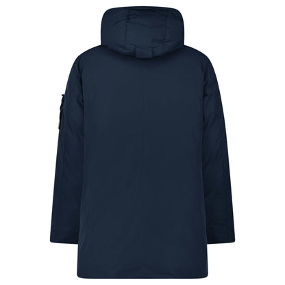 Stone Island Micro Twill Long Parka in Navy - Kick Game
