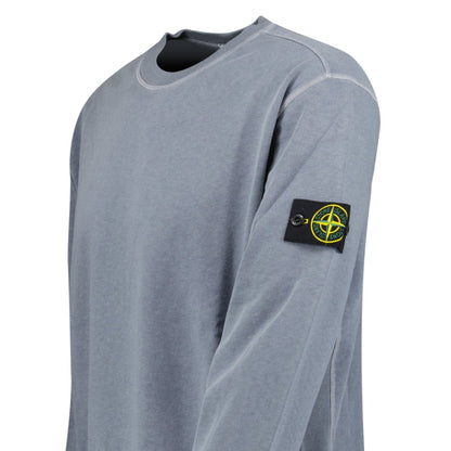 Stone Island Old Effect Crewneck Sweatshirt Dark Blue - Kick Game