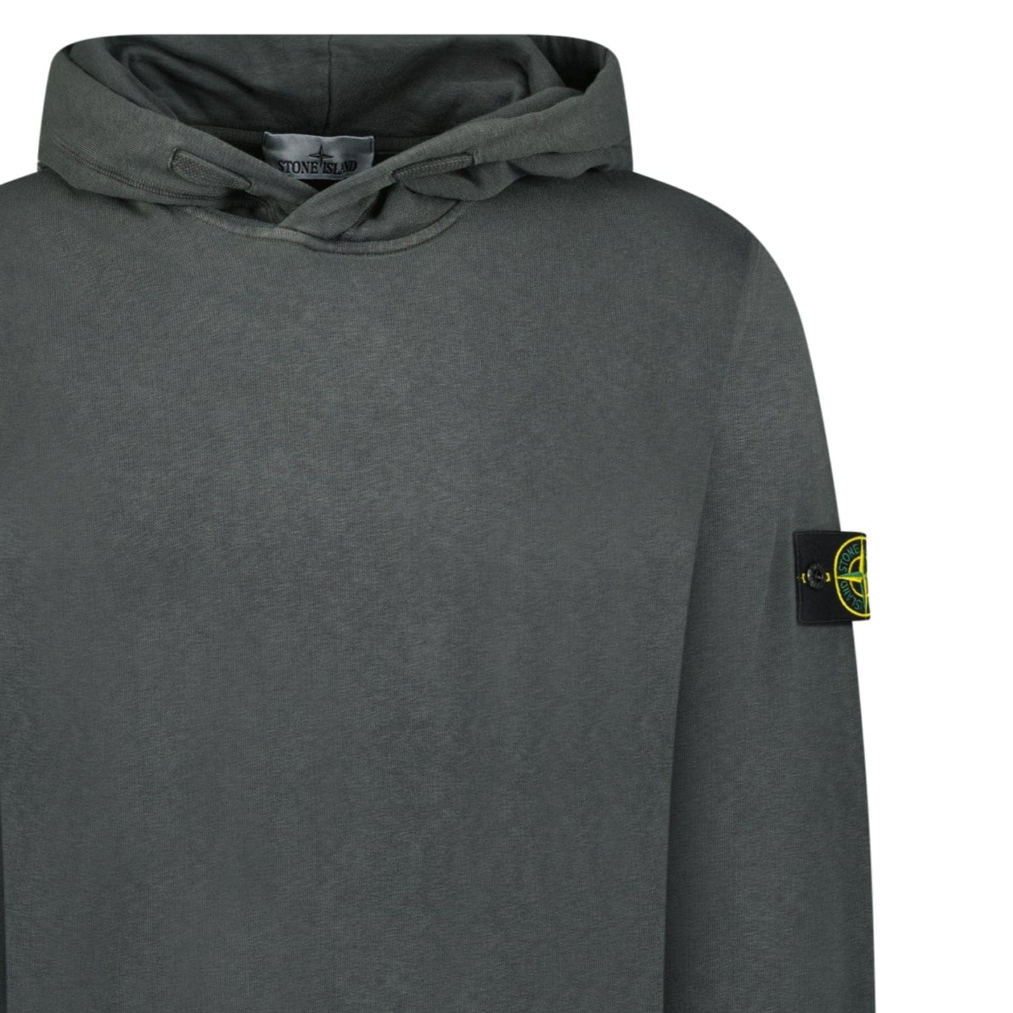 Stone Island ‘Old’ Treatment Hooded Sweatshirt In Charcoal Grey - Kick Game