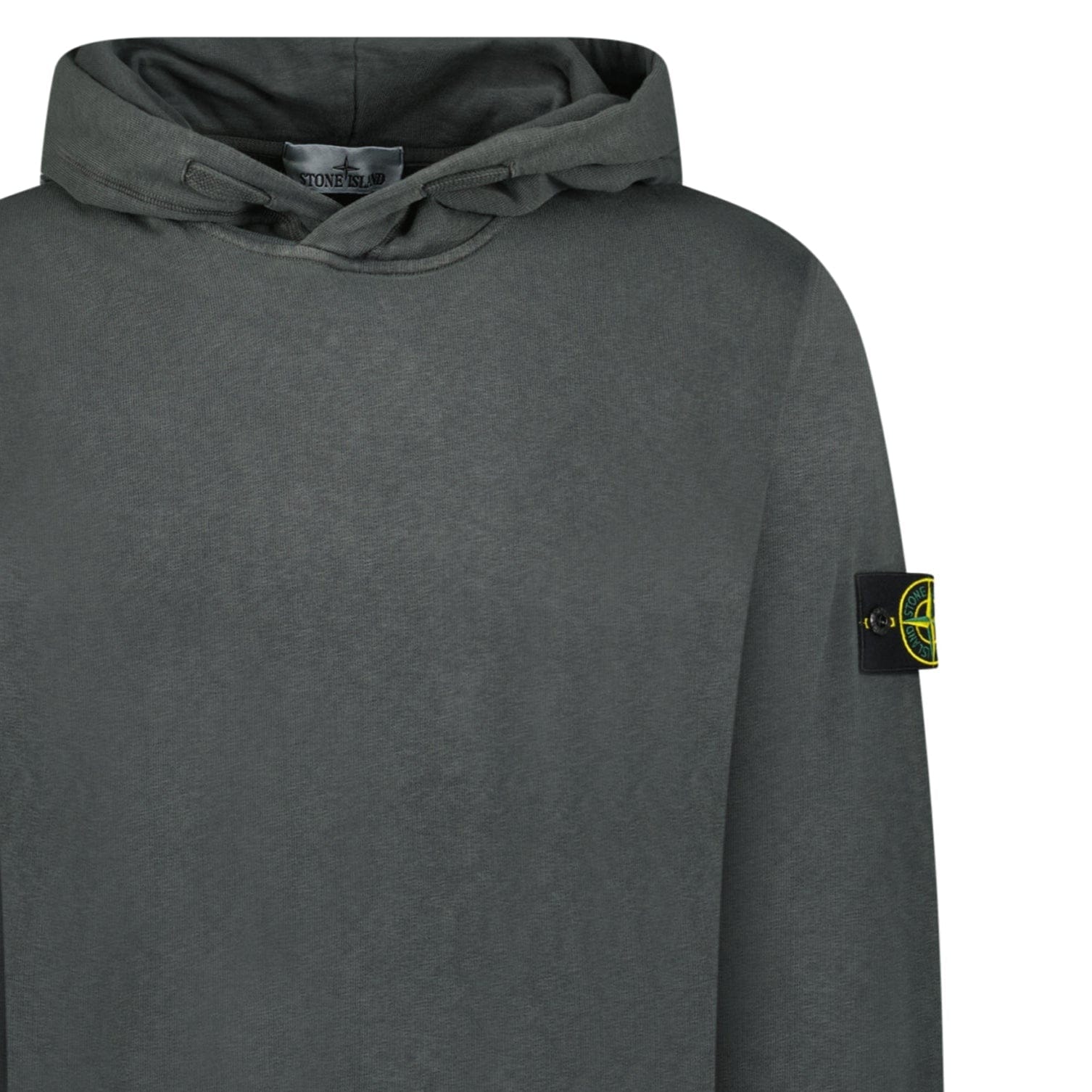 Stone Island ‘Old’ Treatment Hooded Sweatshirt In Charcoal Grey - Kick Game