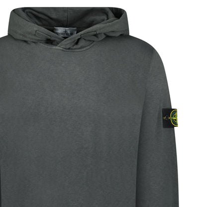 Stone Island ‘Old’ Treatment Hooded Sweatshirt In Charcoal Grey - Kick Game