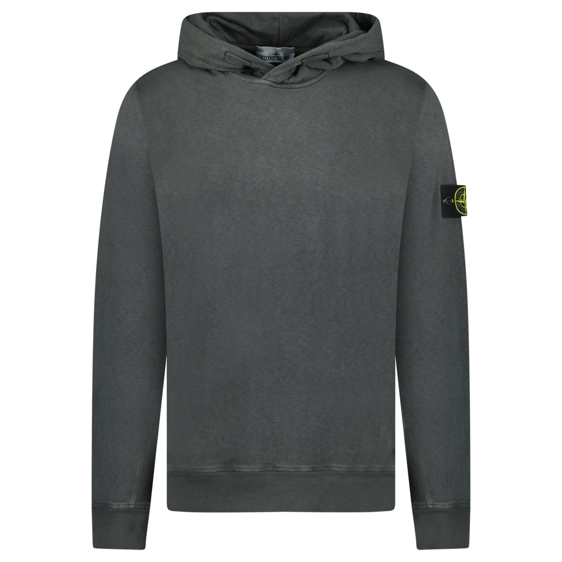 Stone Island ‘Old’ Treatment Hooded Sweatshirt In Charcoal Grey - Kick Game