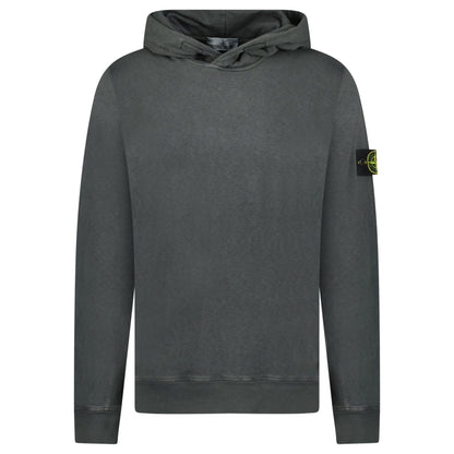 Stone Island ‘Old’ Treatment Hooded Sweatshirt In Charcoal Grey - Kick Game