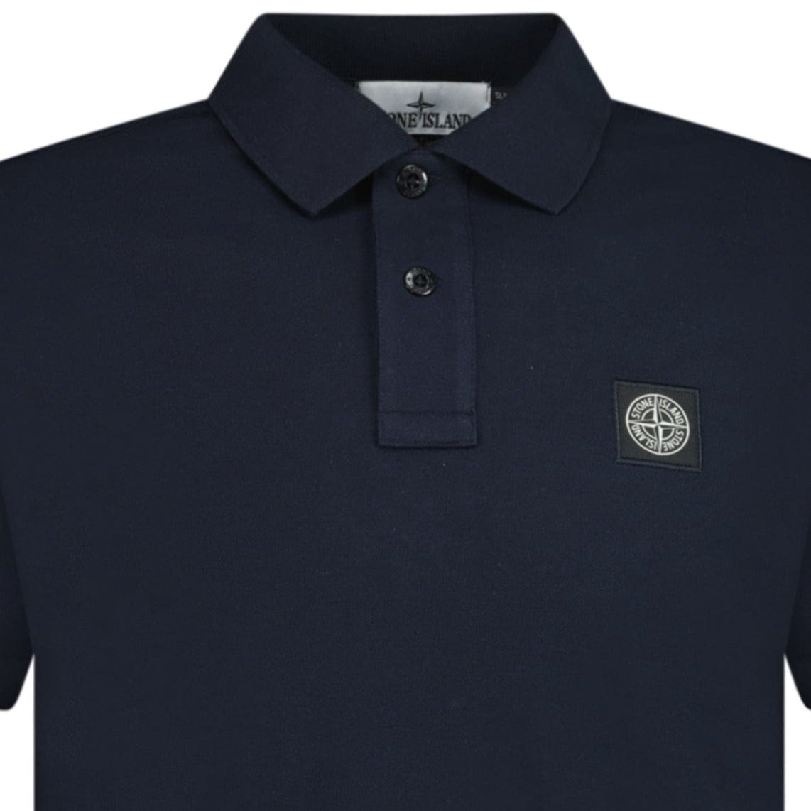 Stone Island Patch Polo T-Shirt Slim Fit Navy - Kick Game