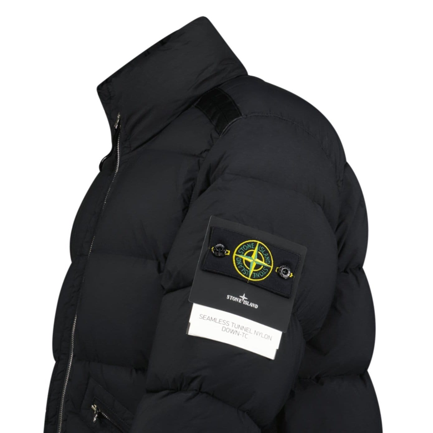 Stone Island Puffer Jacket In Seamless Tunnel Nylon Black - Kick Game