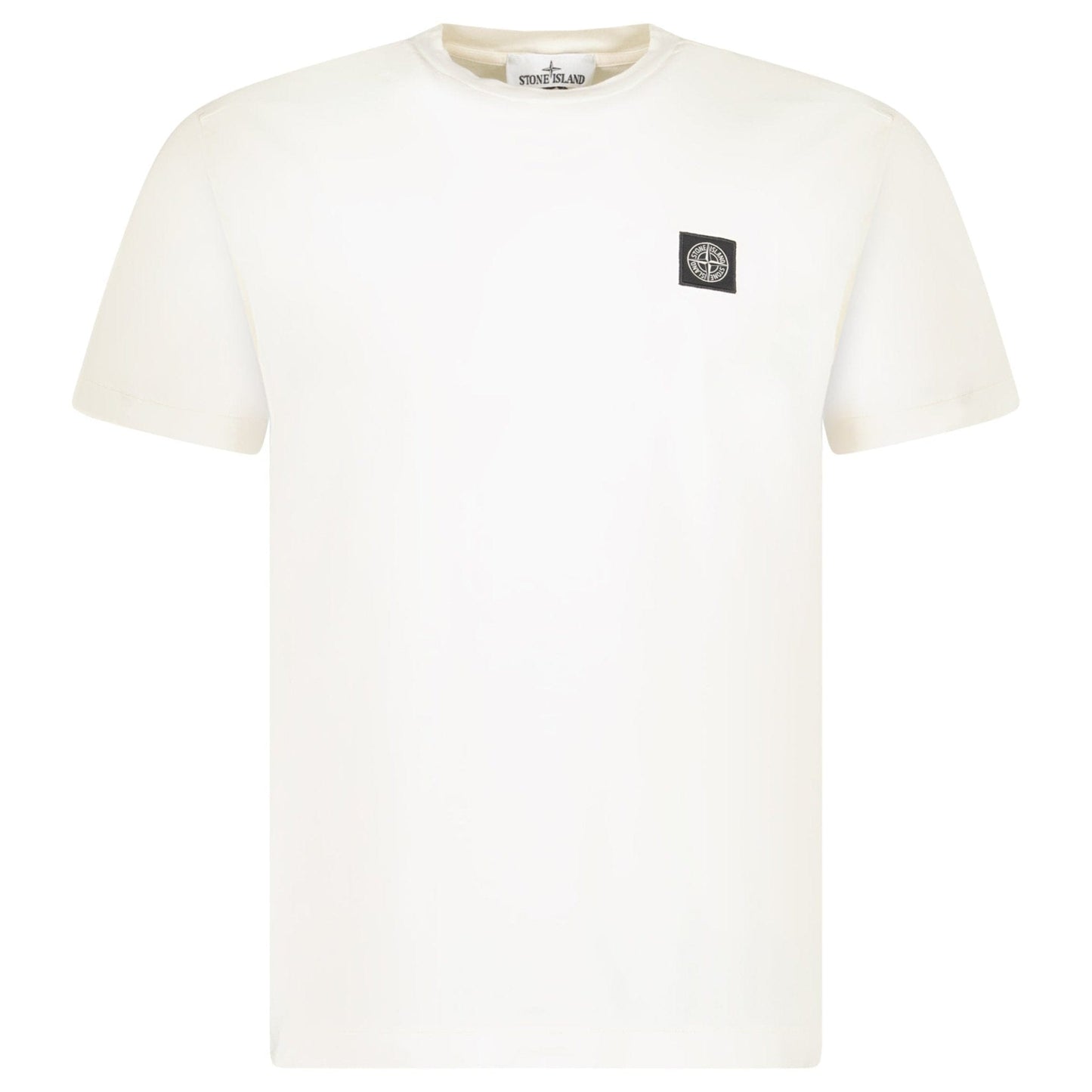 Stone Island Slim-Fit Short-Sleeve T-Shirt With Compass Patch Ivory - Kick Game