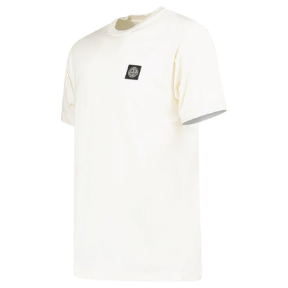 Stone Island Slim-Fit Short-Sleeve T-Shirt With Compass Patch Ivory - Kick Game