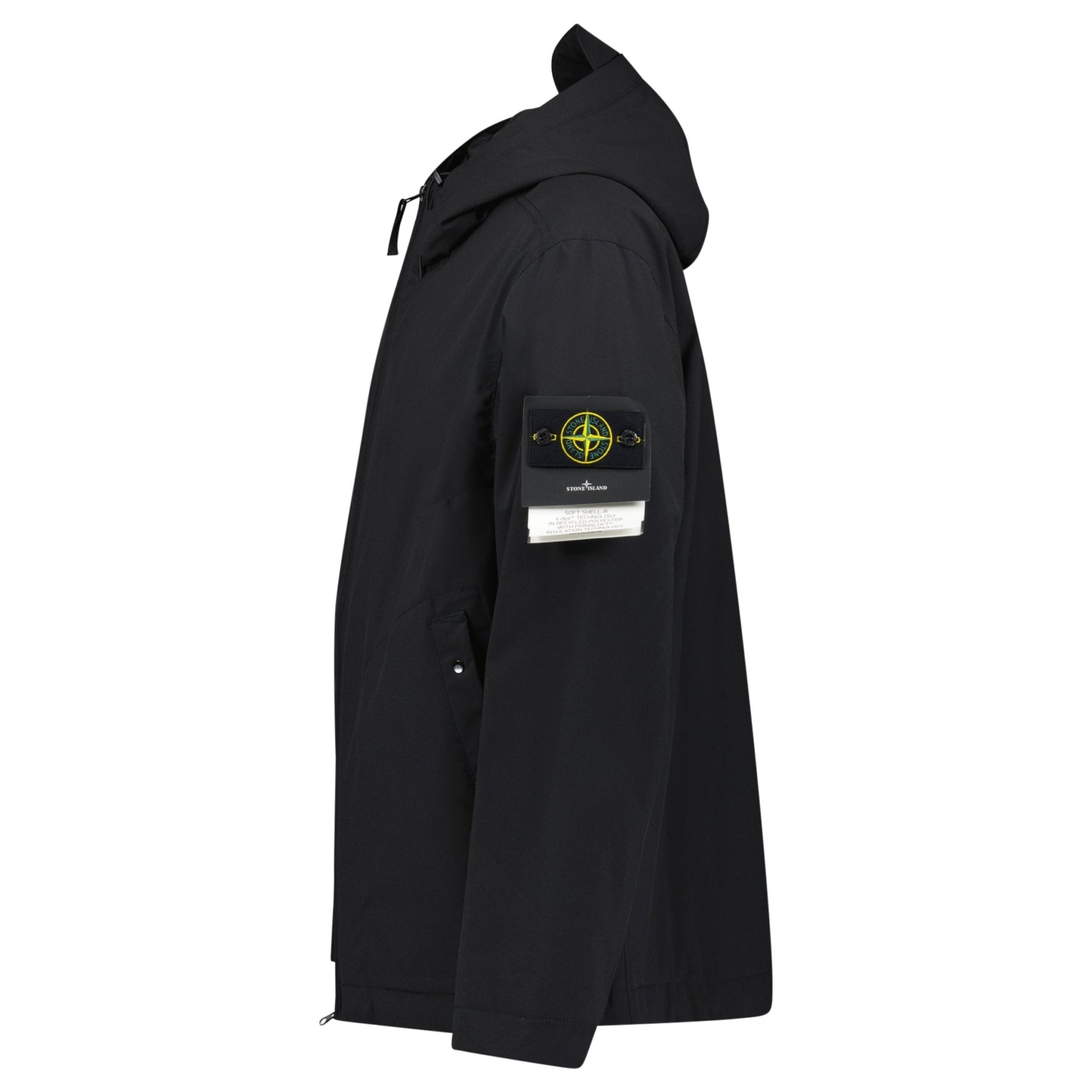 Stone Island Soft Shell-R Primaloft Insulation Technology Jacket in Black - Kick Game