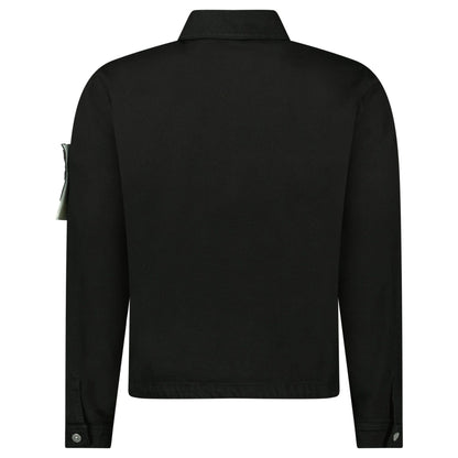 Stone Island Bull Denim-TC Coach Jacket in Black - Kick Game