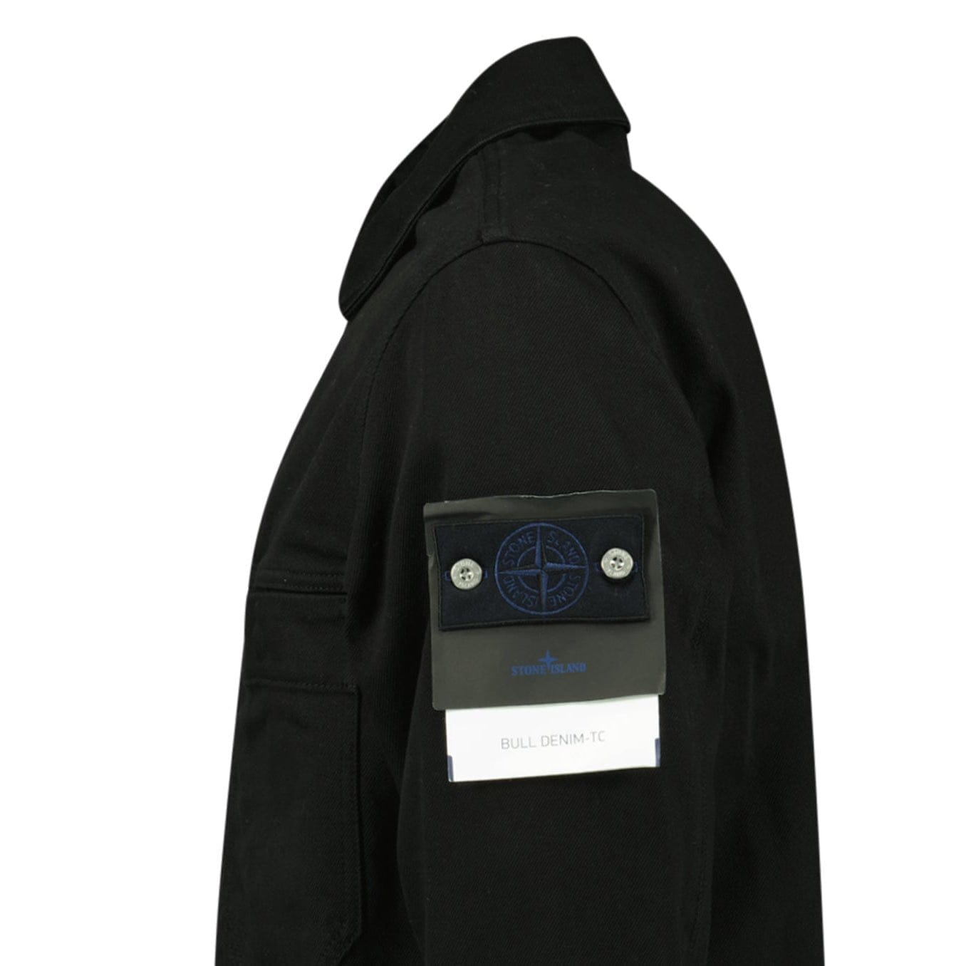 Stone Island Bull Denim-TC Coach Jacket in Black - Kick Game