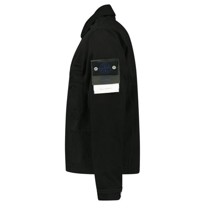 Stone Island Bull Denim-TC Coach Jacket in Black - Kick Game